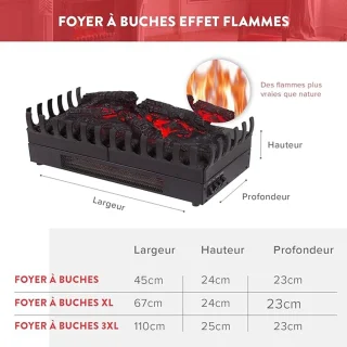 HomeByNicole® Luxe Elektrische Sfeerhaard 2000W – Vrijstaand met LED Vlameffect & Houtblokken – Elektrische Haard met Verwarming & Decoratief Vuur – Stil, Energiezuinig & Realistisch Vlamspel – Zwart – Moderne Inbouw & Vrijstaand Open Haard Kachel