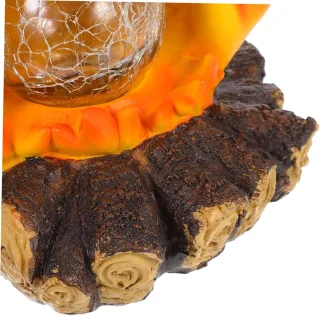 Zonne-energie Faux Open Haard Houtblokken - Realistisch Vlameffect voor Feestdagen en Decoratie