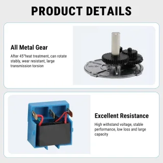 Auger Feeder Motor - 20W Sterke Geleiding Pelletkachel Auger Motor - Elektrische Haard Oven - Drankenkast AC220V - Pure Messing Spoel (2r/min)