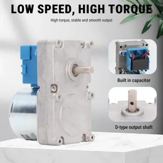 Auger Feeder Motor - 20W Sterke Geleiding Pelletkachel Auger Motor - Elektrische Haard Oven - Drankenkast AC220V - Pure Messing Spoel (2r/min)