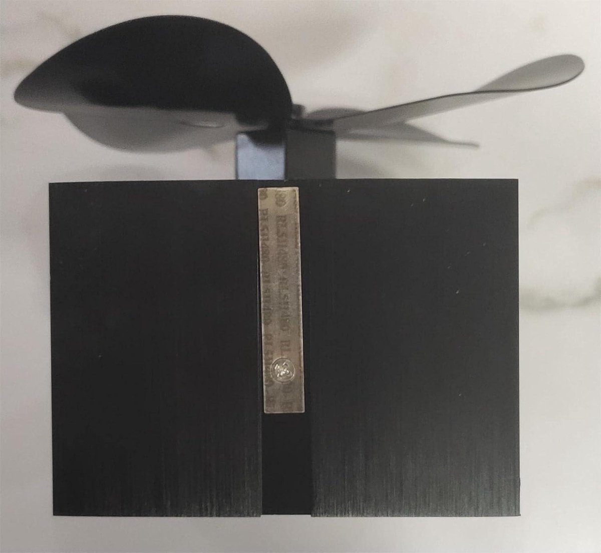 4-bladige kachelventilator met thermometer voor houtkachels en open haarden