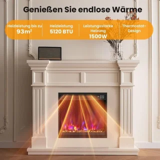 abtkantoor Aurora Flame Elektrische Wandhaard 18 inch