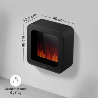 Abtkantoor Mia XL elektrische tafelhaard 40 cm zwart