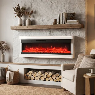 ADFBL Elektrische Wandhaard 127 cm (50") Hoogglans