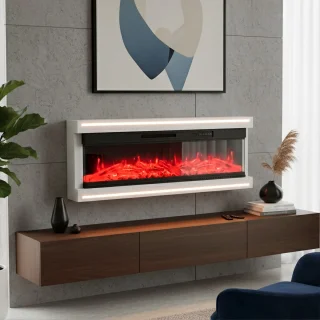ADFBL Elektrische Wandhaard 127 cm (50") Hoogglans