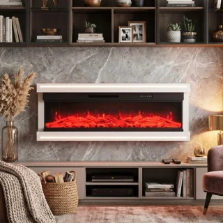 ADFBL Elektrische Wandhaard 127 cm (50") Hoogglans