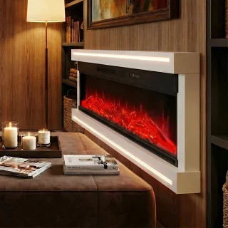 ADFBL Elektrische Wandhaard 152 cm Hoogglans