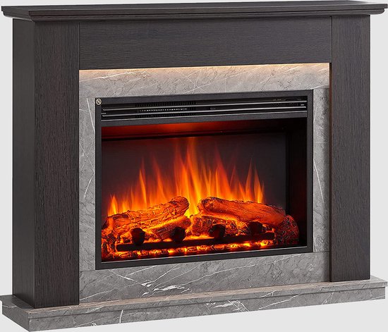 Ajax Elektrische Sfeerhaard Donkerbruin 25x112x88,3 cm