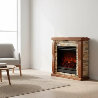 Altameubel Lienz Vrijstaande Elektrische Haard 66x29x67 cm