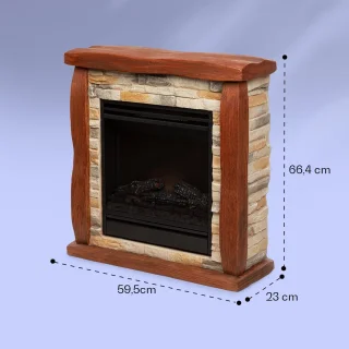 Altameubel Lienz Vrijstaande Elektrische Haard 66x29x67 cm