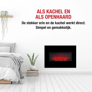 Altameubel Memphis Deluxe Elektrische Wandhaard