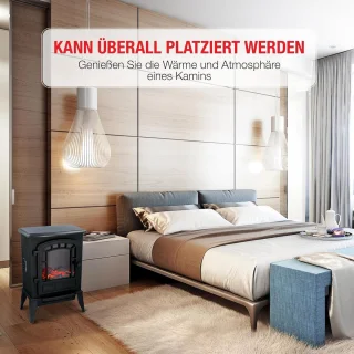 Altameubel Vancouver Elektrische Wandhaard 105,5 x 48 x 12 cm Zwart