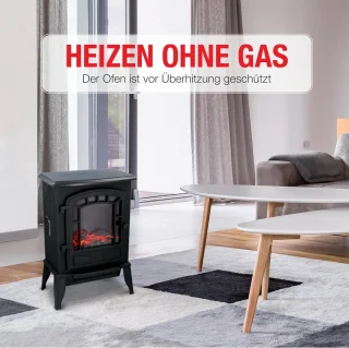Altameubel Vancouver Elektrische Wandhaard 105,5 x 48 x 12 cm Zwart