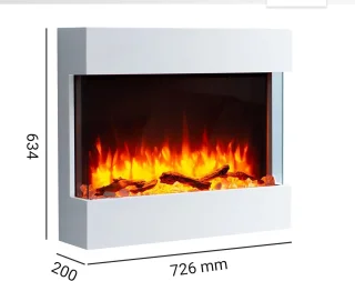Alva Wandgemonteerde Elektrische Haard Wit