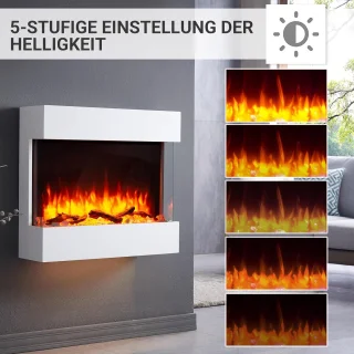 Alva Wandgemonteerde Elektrische Haard Wit