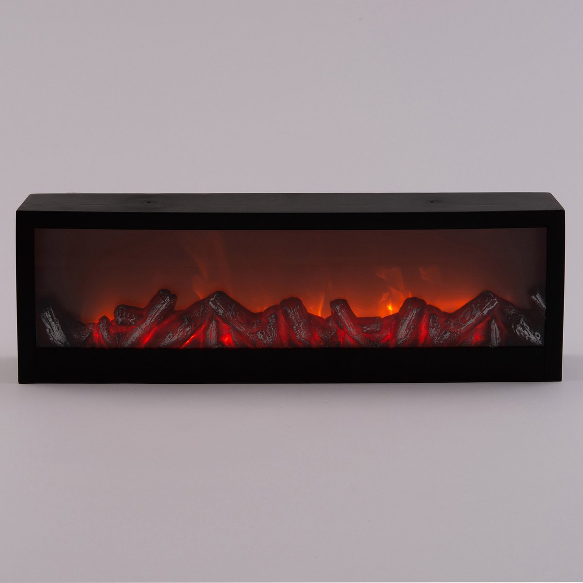 Anna's Collection LED Sfeerhaard Lantaarn Zwart L60xB10xH20 cm