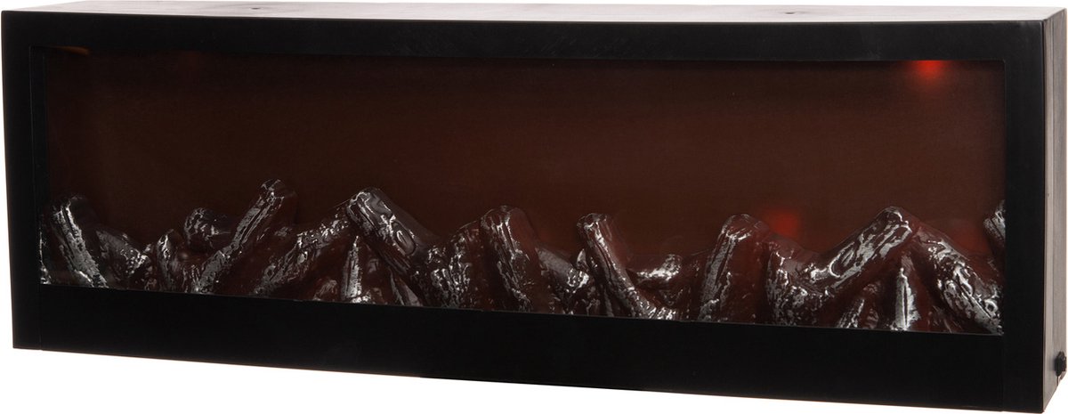 Anna's Collection LED Sfeerhaard Lantaarn Zwart L60xB10xH20 cm