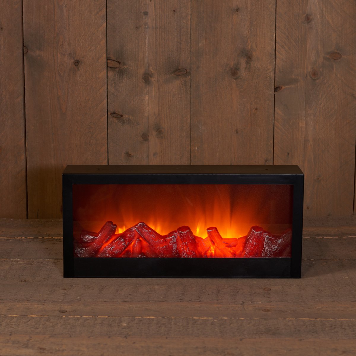 Anna's Collection LED Sfeerhaard Zwart L45xB10xH20 cm