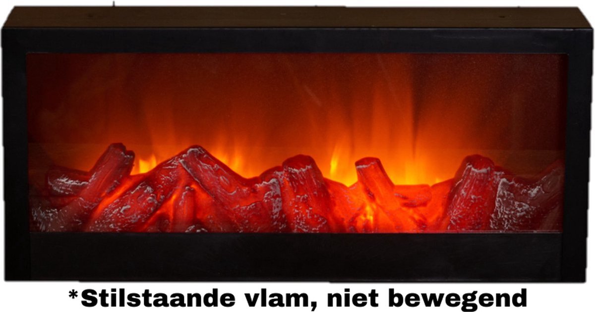 Anna's Collection LED Sfeerhaard Zwart L45xB10xH20 cm