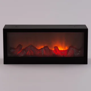 Anna's Collection LED Sfeerhaard Zwart L45xB10xH20 cm