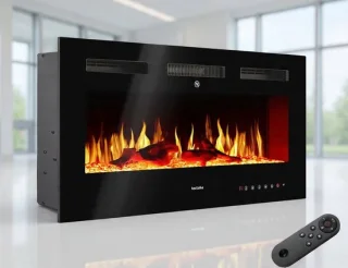 Arqam Elektrische Wandhaard 106,5 x 43 cm (Inbouw & Wand)