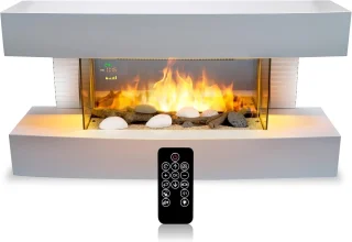 De Arqam Elektrische Wandhaard 81x41 cm in één oogopslag