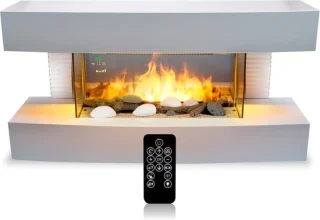 Arqam Elektrische Wandhaard 81x41 cm — stijlvol comfort met realistische vlammen