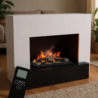 Arqam Vrijstaande Elektrische Haard 110 x 90 x 45 cm