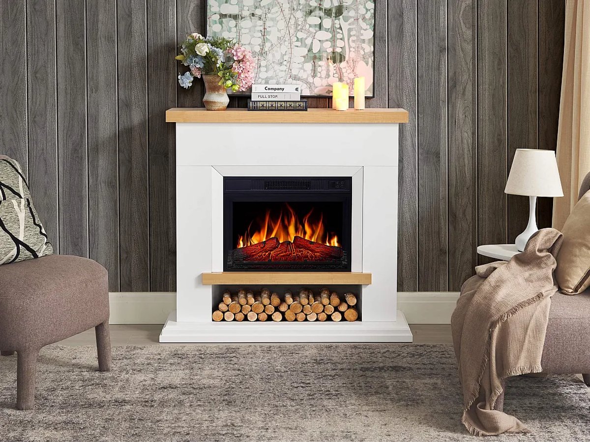 ArtiFlame Shelford AF23S Vrijstaande Elektrische Haard Wit