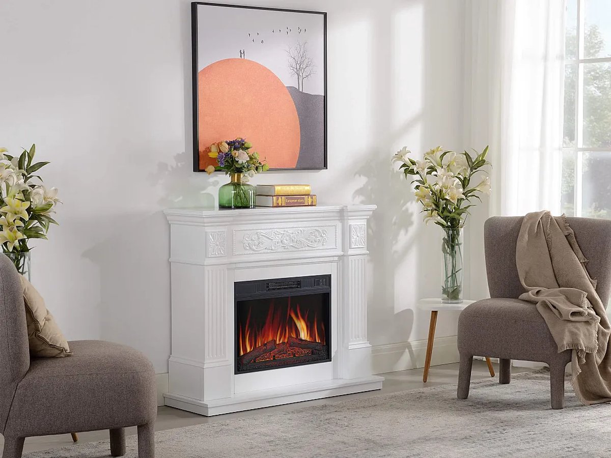 ArtiFlame Toscana AF23S Vrijstaande Elektrische Haard Wit