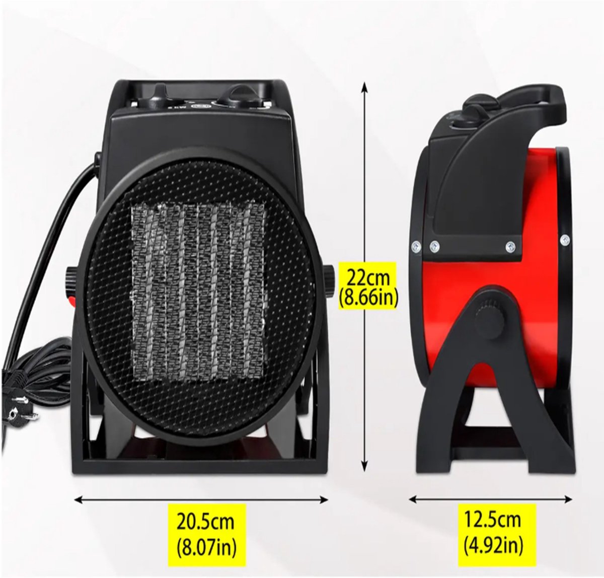 Aufun 2000W Keramische Ventilatorkachel Rood