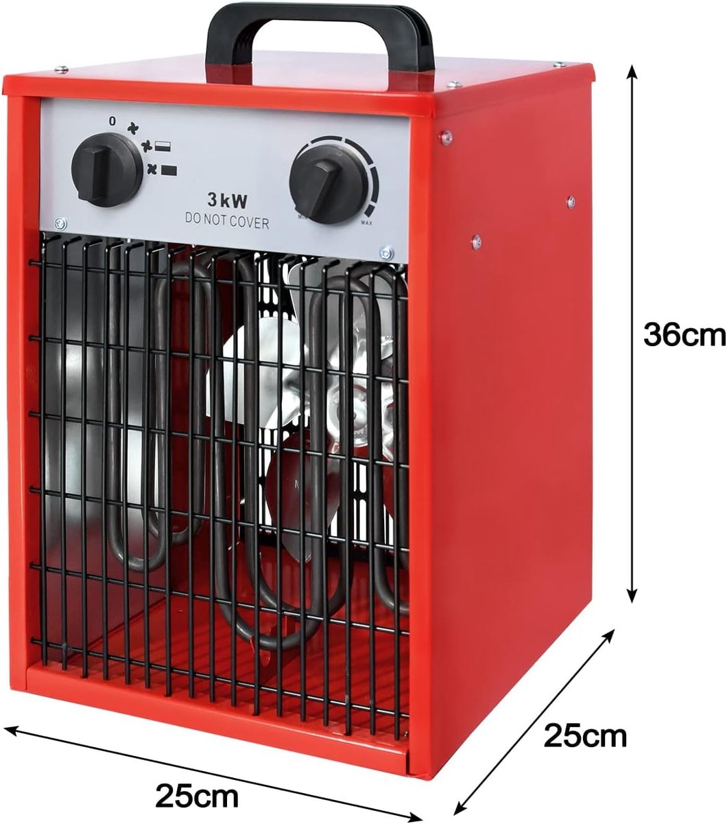 Aufun 3KW elektrische ventilatorkachel 220V professioneel