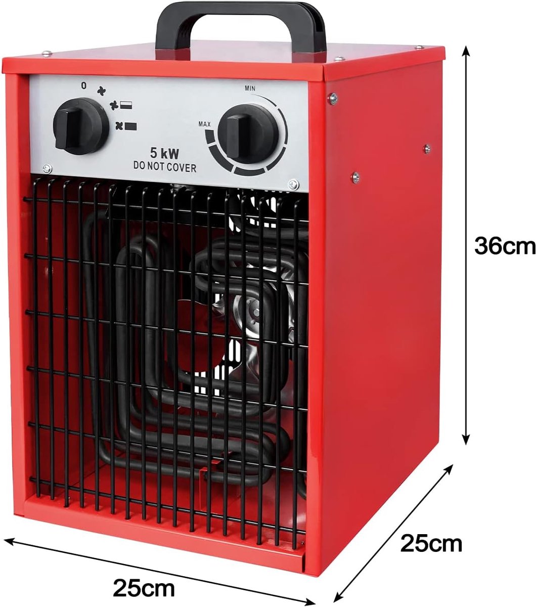 Aufun MK02-50H 5KW ventilatorkachel industriële elektrische kachel