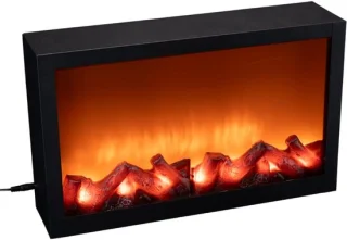 Aurixi® Tower elektrische sfeerhaard zwart