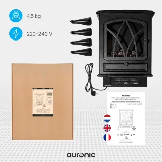 Auronic Elektrische Vrijstaande Sfeerhaard Zwart