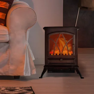 Auronic Elektrische Vrijstaande Sfeerhaard Zwart