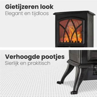 Auronic Elektrische Vrijstaande Sfeerhaard Zwart