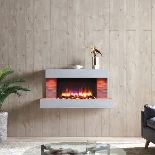 BALDERIA Aieda Elektrische Wandhaard Betonlook