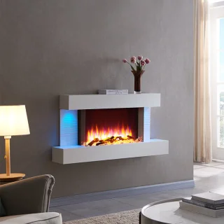 BALDERIA Aieda Elektrische Wandhaard Wit