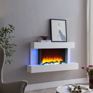 BALDERIA Aieda Elektrische Wandhaard Wit