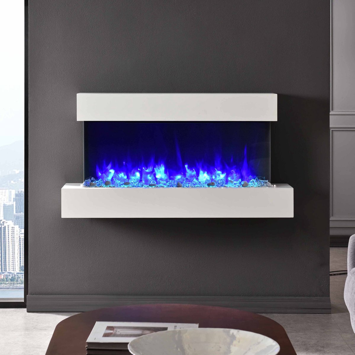 BALDERIA Ignis Elektrische Wandhaard Wit