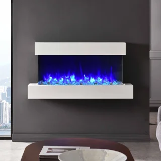 BALDERIA Ignis Elektrische Wandhaard Wit