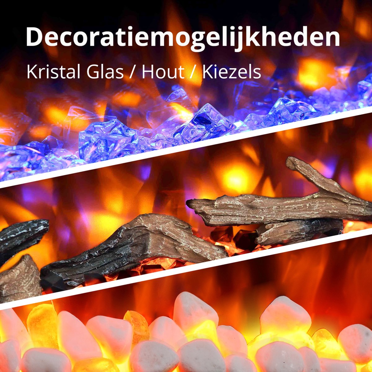 BALDERIA Ignis Elektrische Wandhaard Wit
