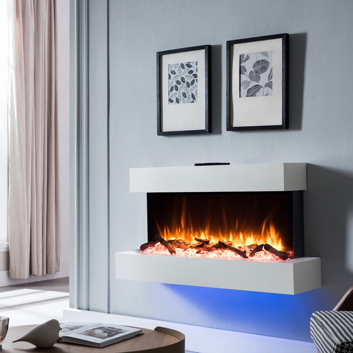 BALDERIA Ignis Elektrische Wandhaard Wit
