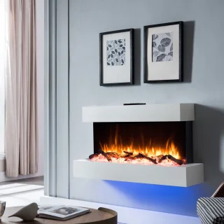 BALDERIA Ignis Elektrische Wandhaard Wit