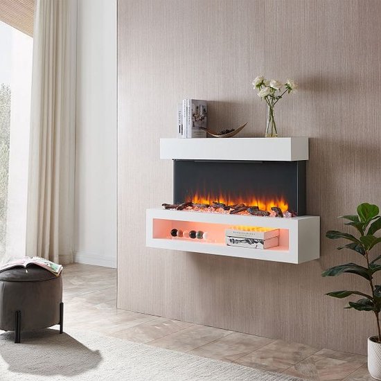 BALDERIA Nikos Elektrische Wandhaard Wit
