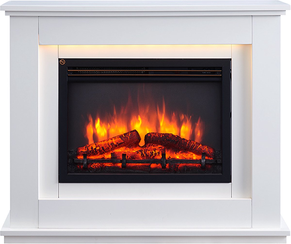 Baldur Elektrische Sfeerhaard Wit 100x28x83 cm
