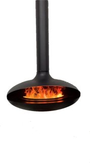 Bellano 120 — Hangende waterdamp sfeerhaard met realistisch vlambeeld