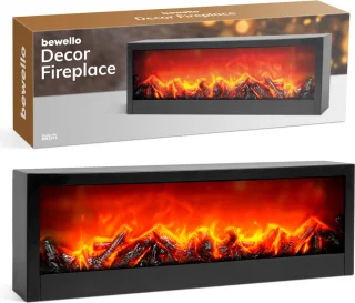 Bewello Mobiele Elektrische Sfeerhaard 60 x 10 x 20 cm