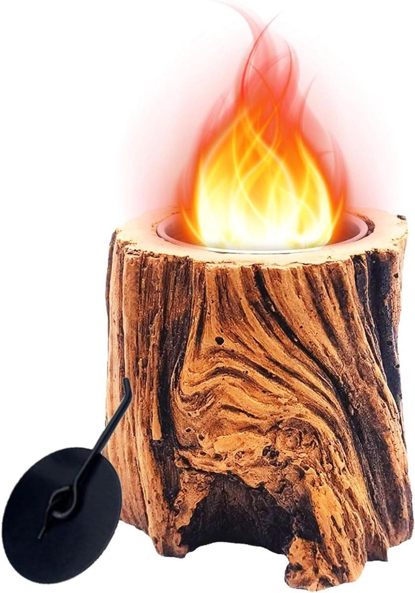 Bio-ethanol tafelhaard Boomstronk voor binnen en buiten